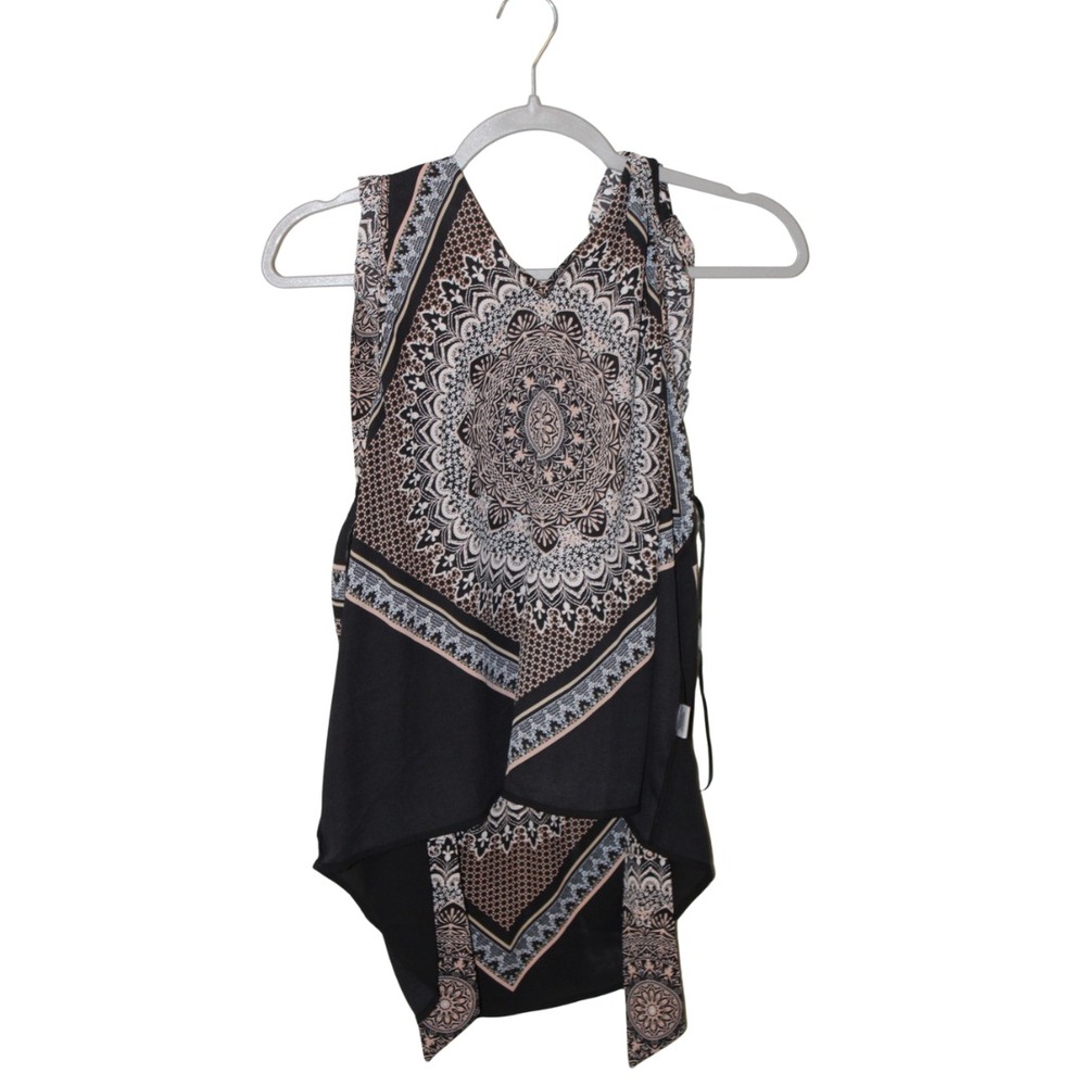 1. STATE Black Halter tied neck‎  camisole Tank Womens Large